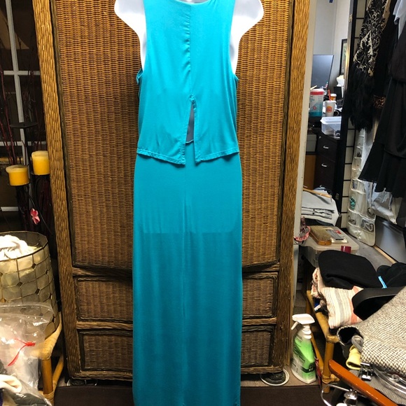 💜3/$15 SALE💜MOSSIMO AQUA BLUE MAXI - Picture 2 of 12